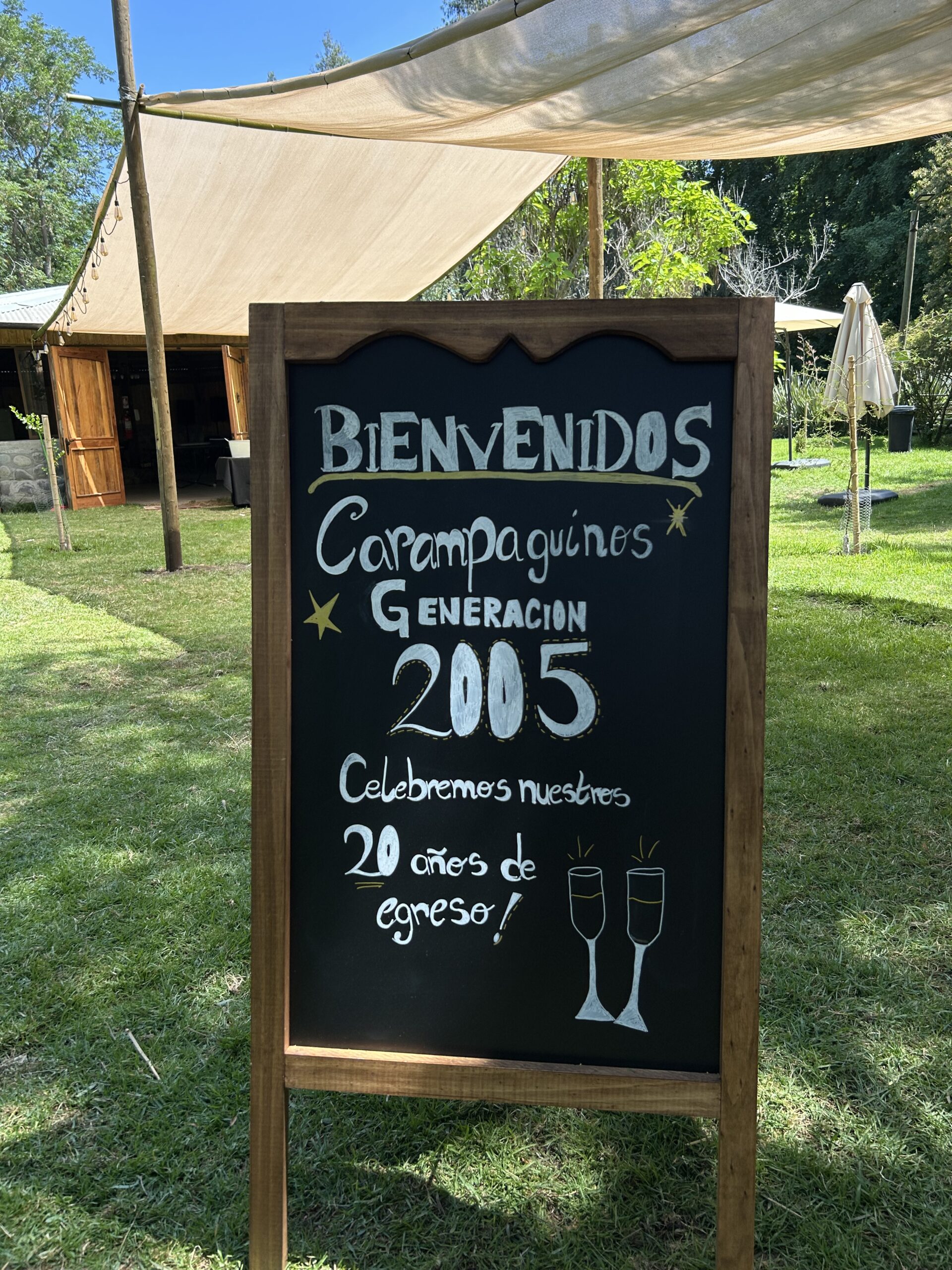Pizarra de bienvenida